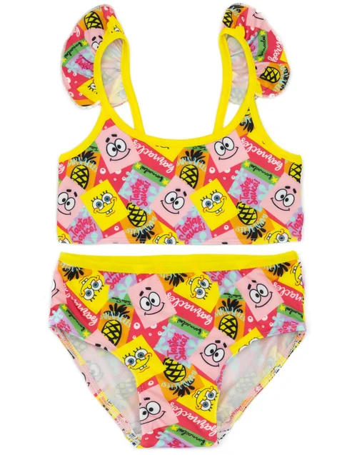 SpongeBob Characters Kids Pink 2 Piece Swim Set (2-12 Years) - Age 2 Years Image 1