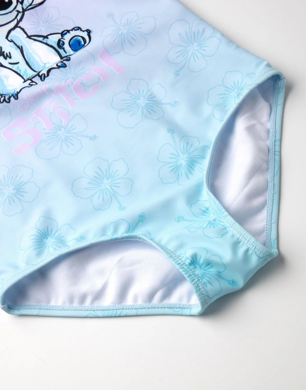Disney Stitch Kids Multi Coloured Blue 1 Piece Swimsuit (5-14 Years) - Age 5-6 Years Image 5