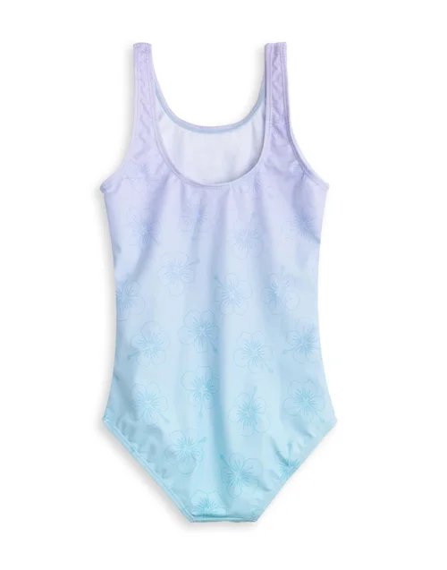Disney Stitch Kids Multi Coloured Blue 1 Piece Swimsuit (5-14 Years) - Age 5-6 Years Image 2
