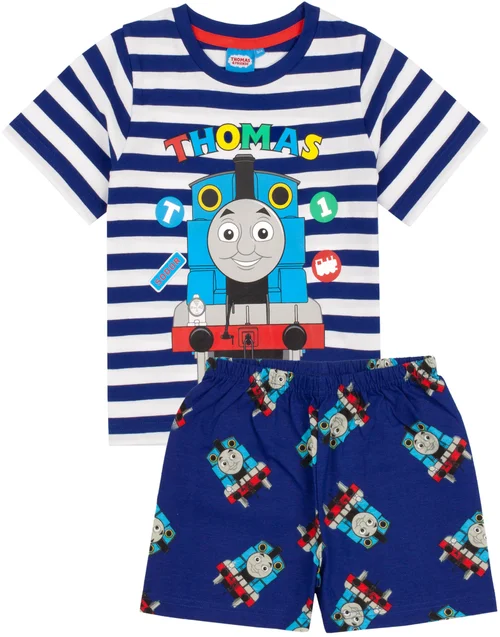 Thomas & Friends Kids Shortie Blue Pyjamas (18 Months-5 Years) - Age 2 - 3 Years Image 1
