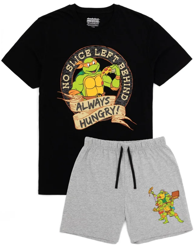 Teenage Mutant Ninja Turtles Grey "Always Hungry" Shortie Pyjamas
