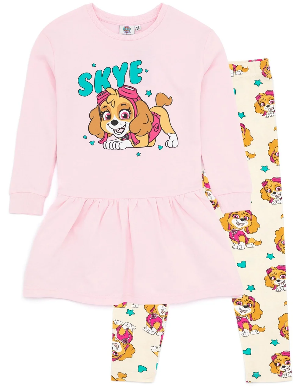 Vanilla Underground Paw Patrol Skye Kids Dress & Leggings Set (2-7 Years) - Age 5-6 Years Image 1