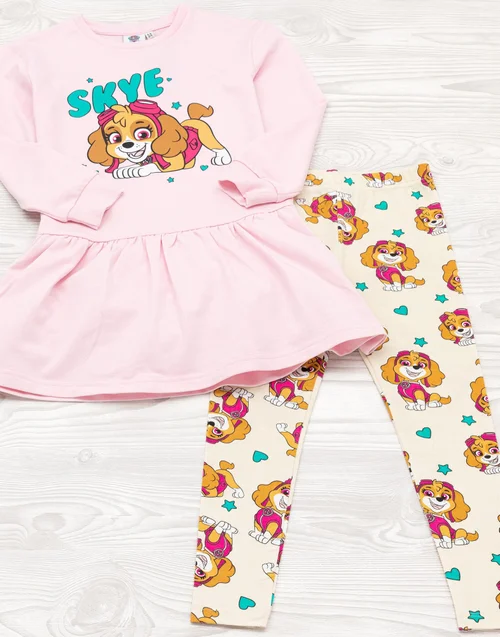 Vanilla Underground Paw Patrol Skye Kids Dress & Leggings Set (2-7 Years) - Age 5-6 Years Image 2