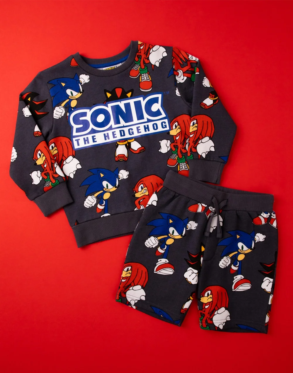 Sonic the Hedgehog Kids Sweatshirt & Shorts Set (3-10 Years) - Age 6-7 Years Image 2