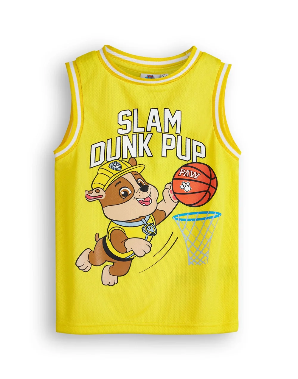 Vanilla Underground Paw Patrol Rubble Kids Yellow Basketball Set (2-7 Years) - Age 6-7 Years Image 5