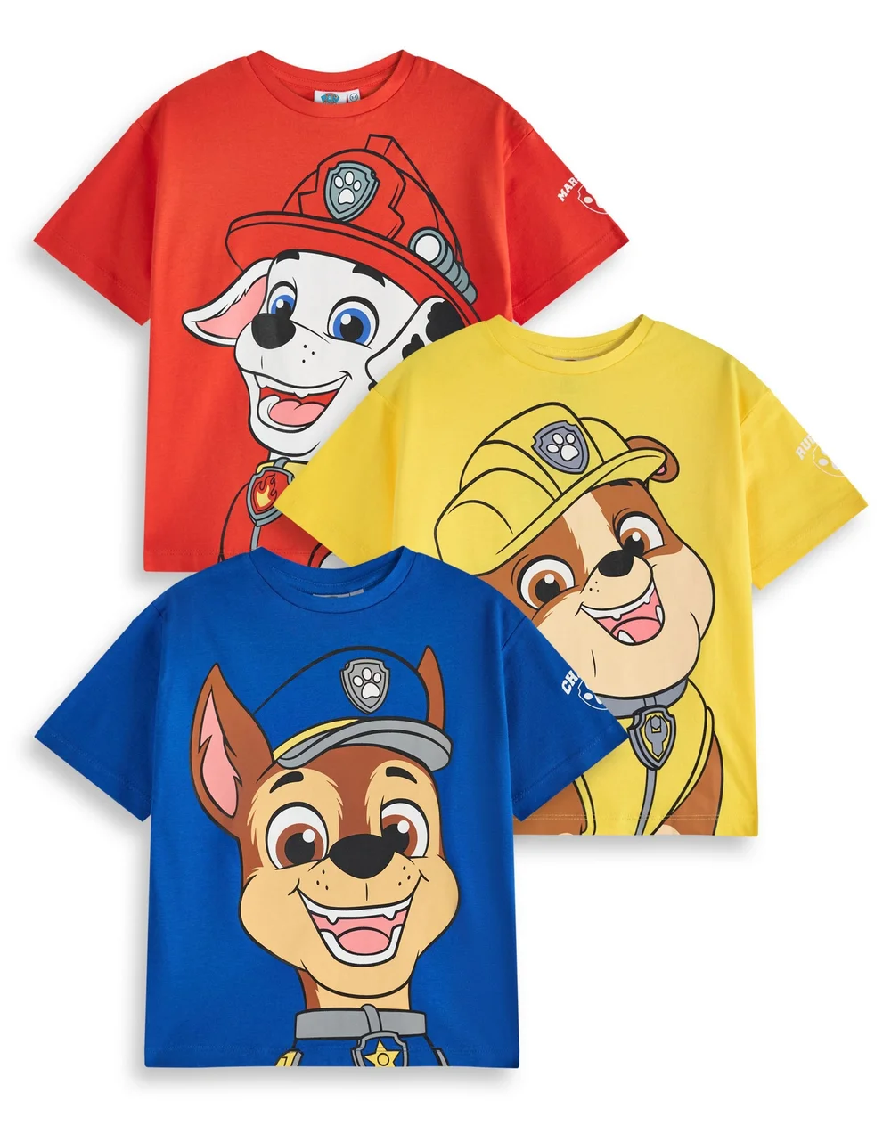 Vanilla Underground Paw Patrol Kids T-Shirts 3 Pack (2-7 Years) - 6-7 Yrs Image 1