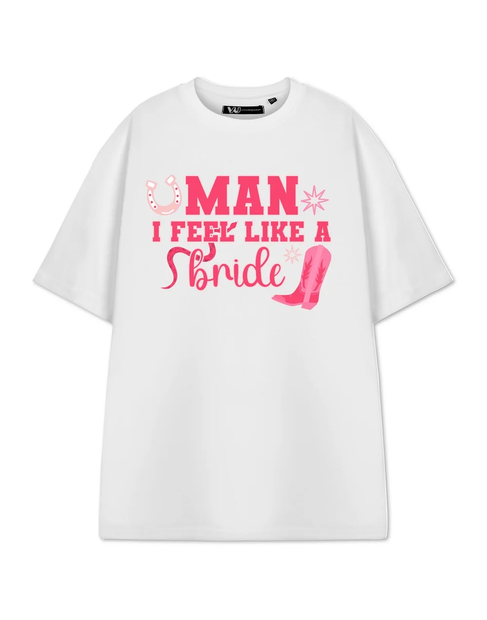 Vanilla Underground Show Me The Merch Man I Feel Like A Bride White T Shirt - Small Image 1