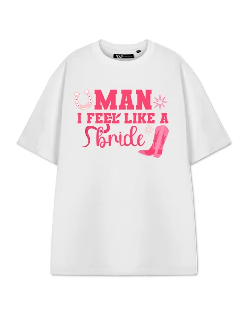 Vanilla Underground Show Me The Merch Man I Feel Like A Bride White T Shirt - Small Image 1
