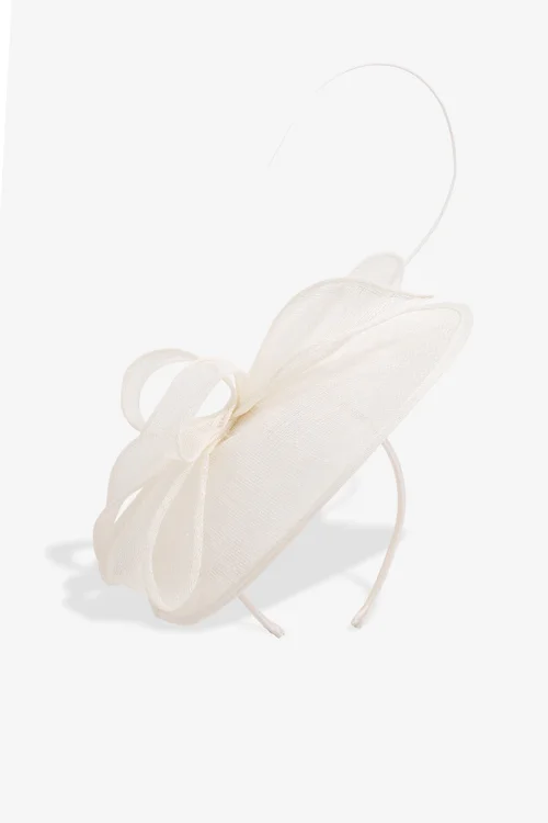 Jon Richard Ivory Woven Bow Fascinator - One Size Image 1