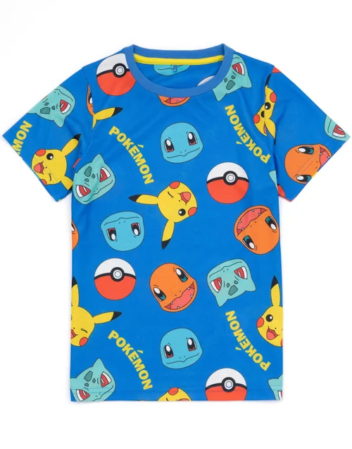 Vanilla Underground Pokemon Kids Shortie Pyjamas 2 Pack (4-12 Years) - Age 7-8 Years Image 5
