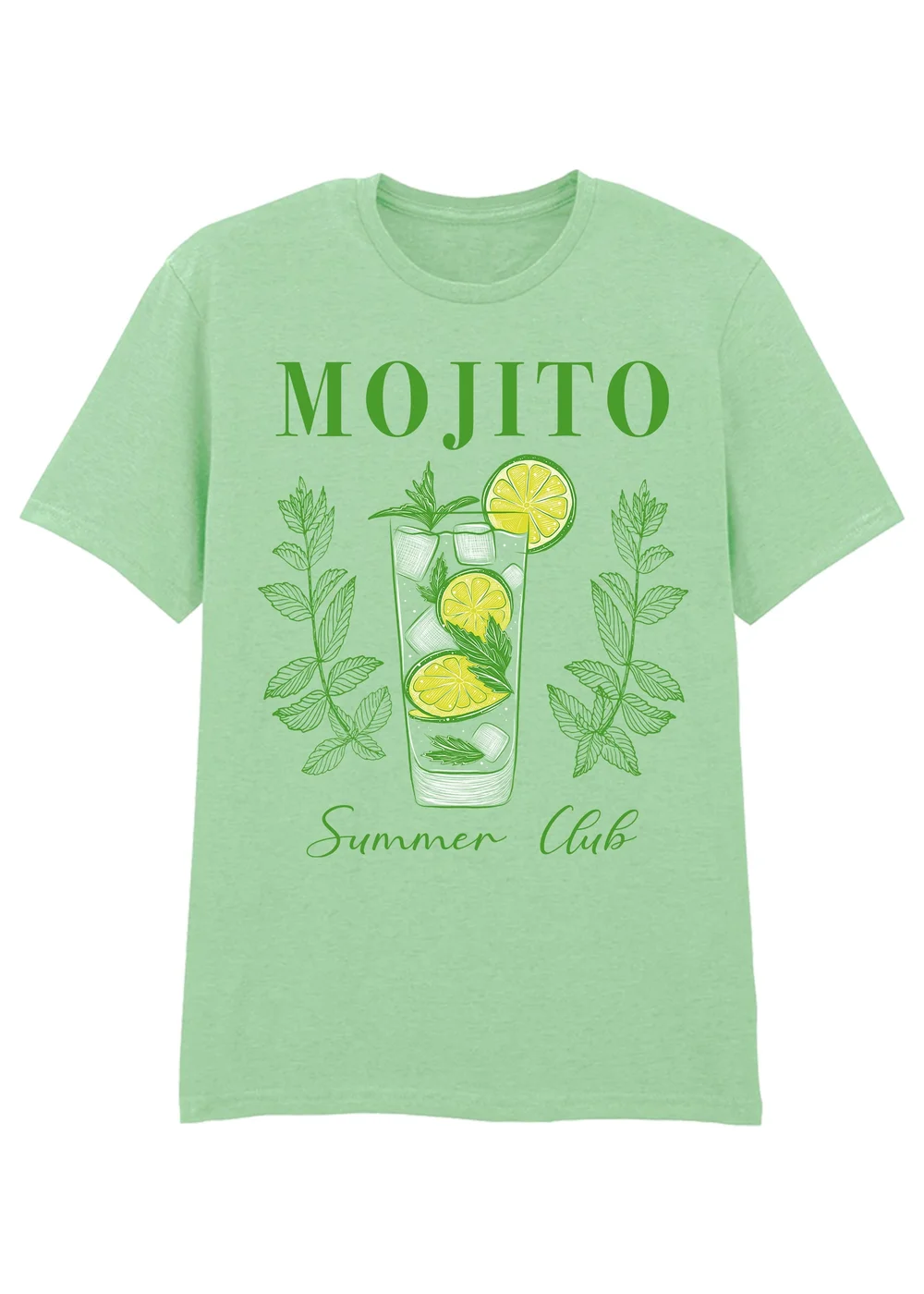 Spiral Galaxy Mojito Summer Club Mint Boyfriend Fit T-Shirt - S Image 1