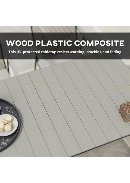 Outsunny 6 Seater Garden Dining Set with Cushions Rattan Backrest - One Size Image 5