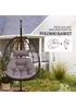 Outsunny Garden Egg Chair Outdoor Hanging Swing Chair Folding Basket - One Size Image 5