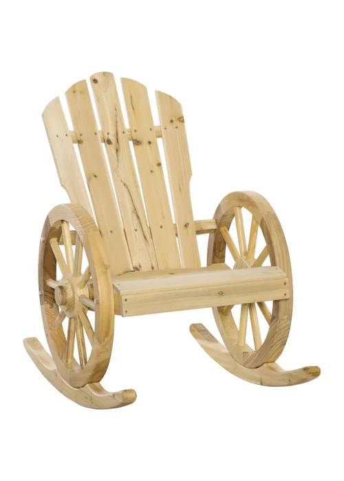Outsunny Adirondack Rocking Chair Porch Poolside Garden Lounging - One Size Image 2