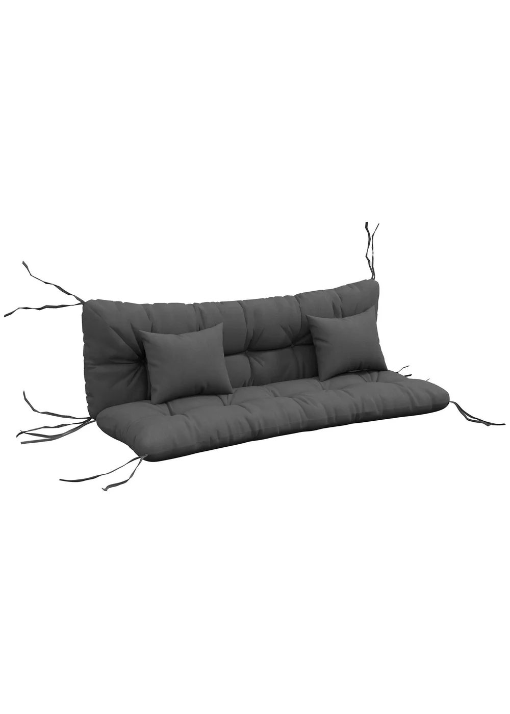 Outsunny Outdoor Back and Seat Cushion with Pillows No Swing - One Size Image 2
