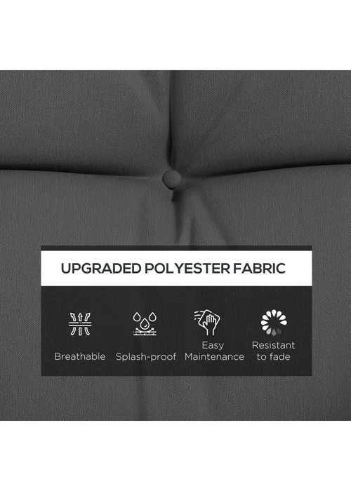 Outsunny Outdoor Back and Seat Cushion with Pillows No Swing - One Size Image 4
