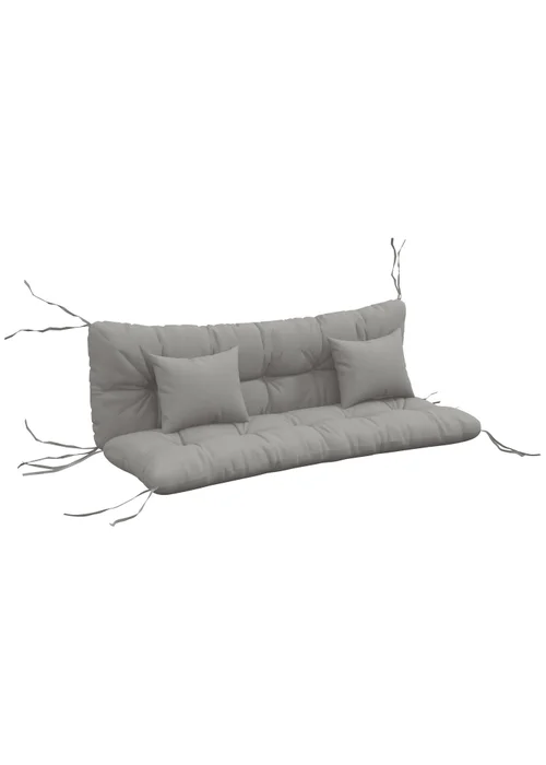 Outsunny Outdoor Back and Seat Cushion with Pillows No Swing - One Size Image 2
