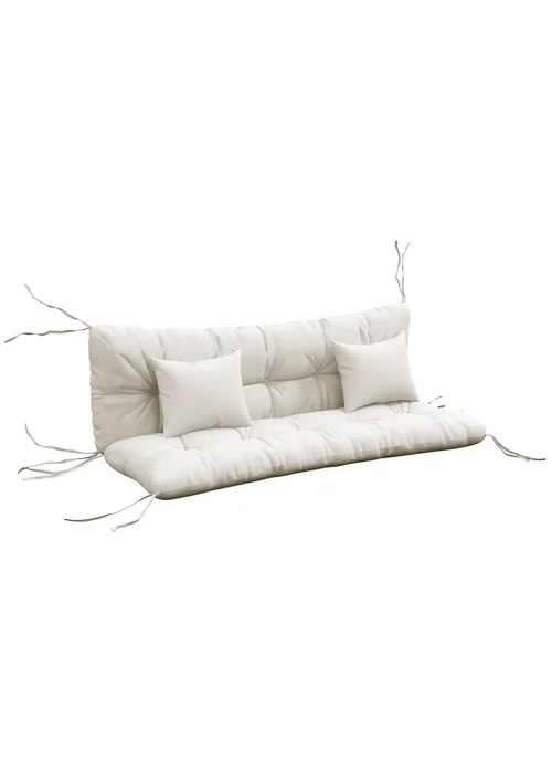 Outsunny Outdoor Back and Seat Cushion with Pillows No Swing - One Size Image 2