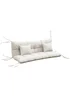Outsunny Outdoor Back and Seat Cushion with Pillows No Swing - One Size Image 2