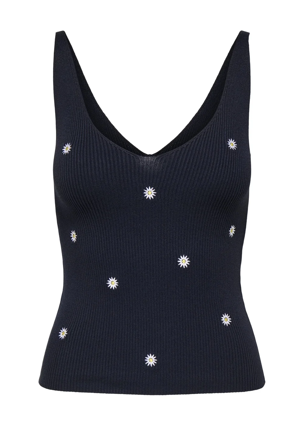 JDY Navy Daisy Knitted Vest - 8 Image 3