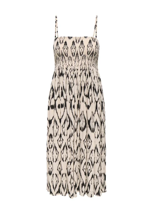 JDY Beige Patterned Midi Dress - 8 Image 5