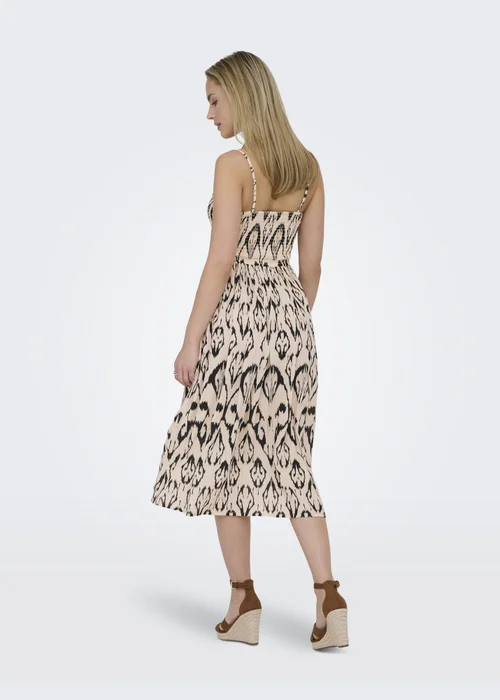 JDY Beige Patterned Midi Dress - 8 Image 2