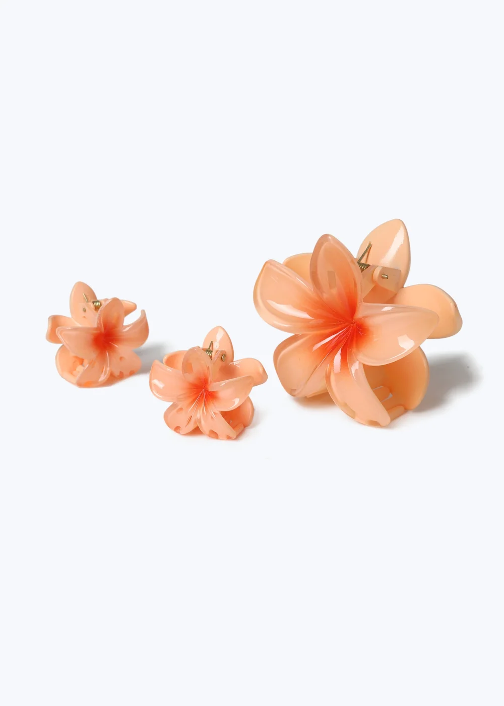 Muse Three Pack Hawaiian Flower Claw Clips - One Size Image 1