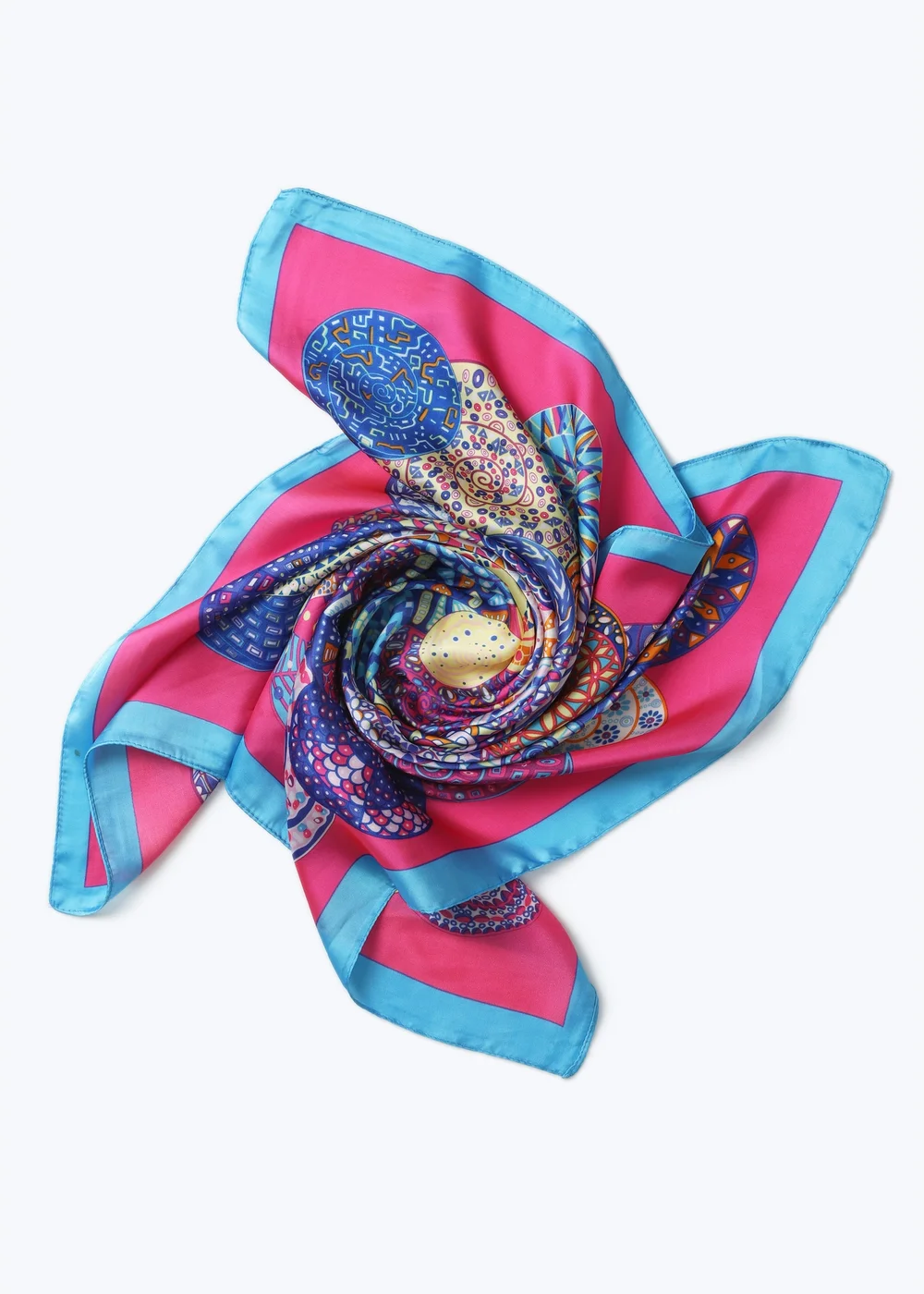 Muse Pink And Blue Printed Scarf - One Size Image 1