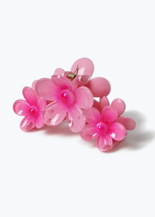 Muse Pink Triple Daisy Flower Claw Clip - One Size Image 2