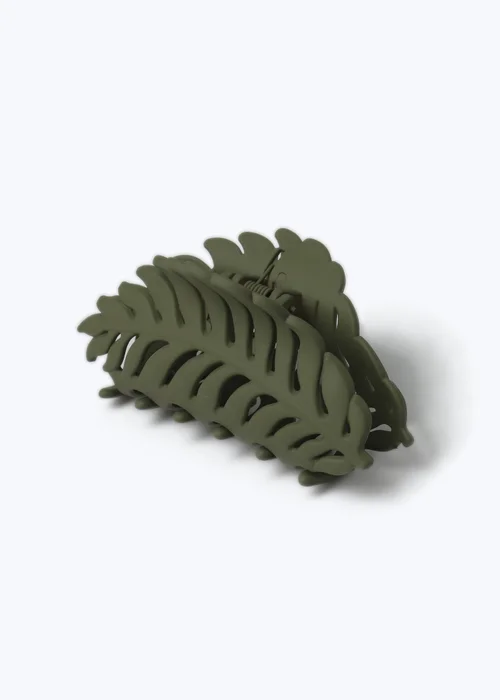 Muse Green Palm Leaf Claw Clip - One Size Image 2