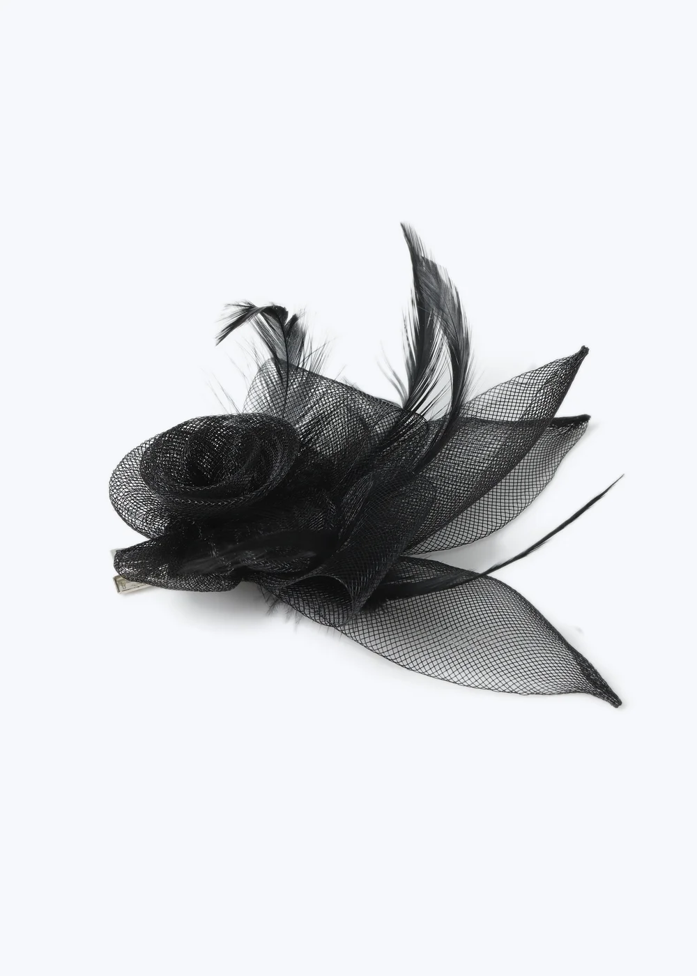 Muse Black Fascinator Hair Clip - One Size Image 2