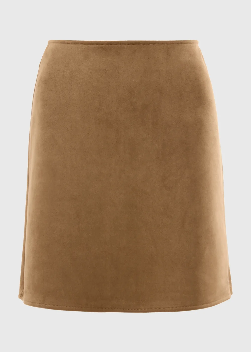 Tan Faux Suede Mini Skirt - 10 Image 3