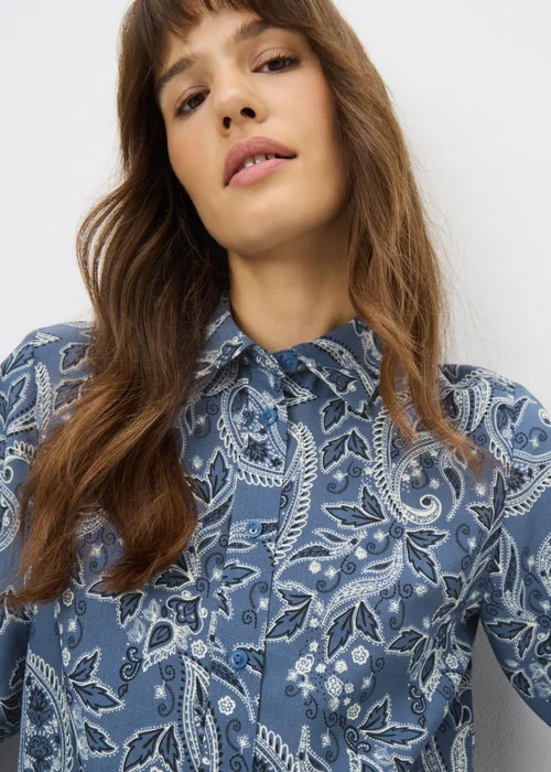 Blue Paisley Co-ord Shirt - 8 Image 3