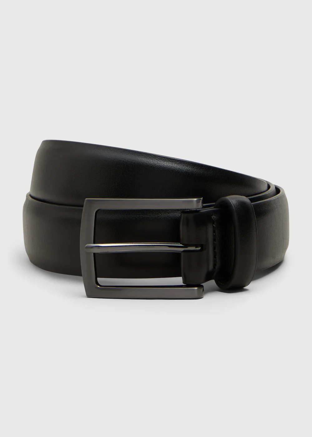 Black Faux Leather Belt - 2XL-3XL Image 1