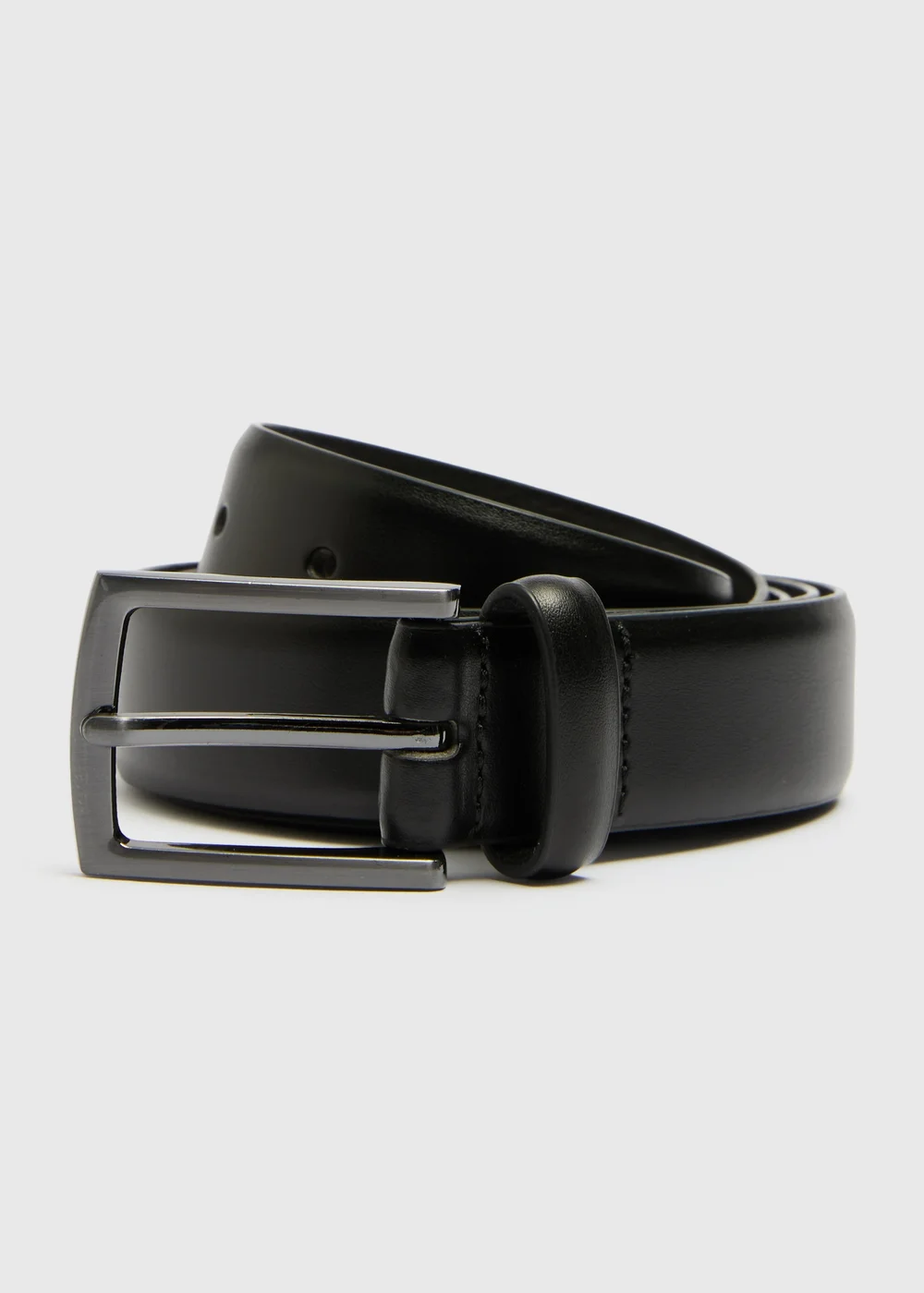 Black Faux Leather Belt - 2XL-3XL Image 1