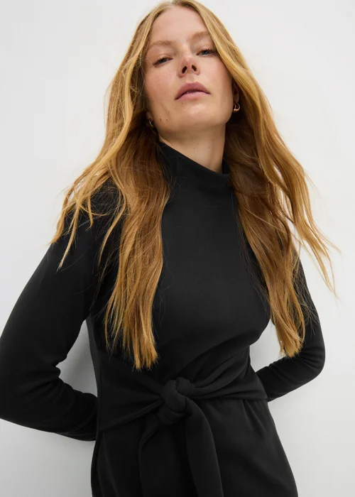 Black Tie Jersey Midi Dress - 8 Image 2