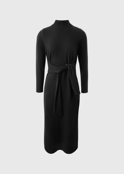 Black Tie Jersey Midi Dress - 8 Image 4