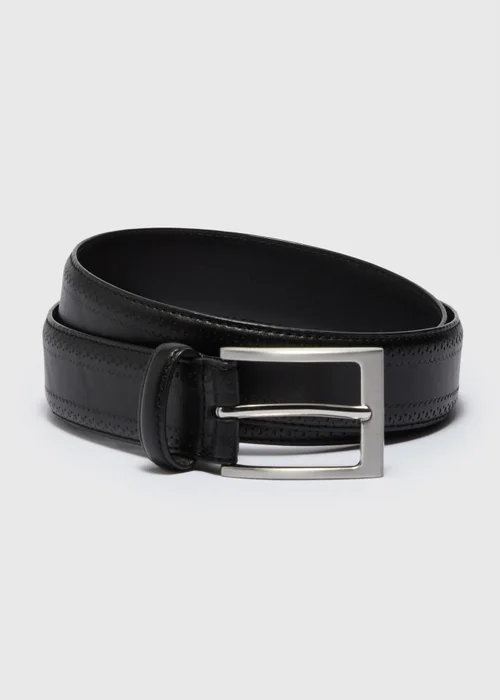 Black Brogue Belt - 2XL-3XL Image 1