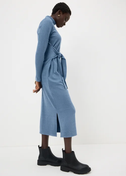 Blue Jersey Tie Midi Dress - 22 Image 2