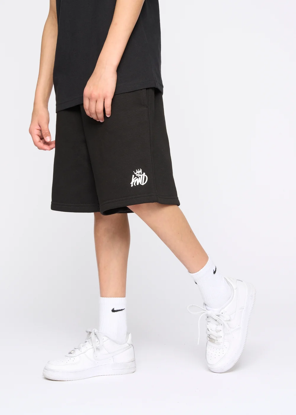 Kings Will Dream Black Crosby Jog Shorts (7-14 yrs) - 7-8 Yrs Image 2