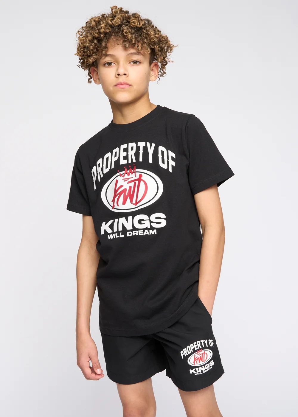 Kings Will Dream Black Prop Swim Shorts (7-14 yrs) - Age 7-8 Years Image 1