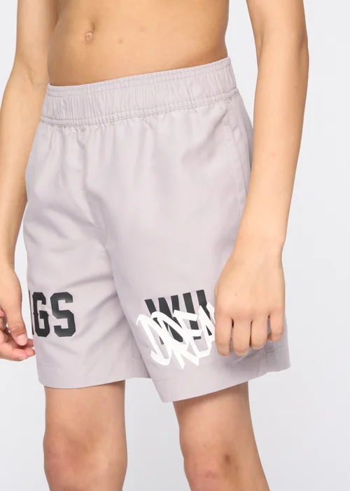 Kings Will Dream Ash Grey Tagged Swim Shorts (7-14 yrs) - Age 7-8 Years Image 2