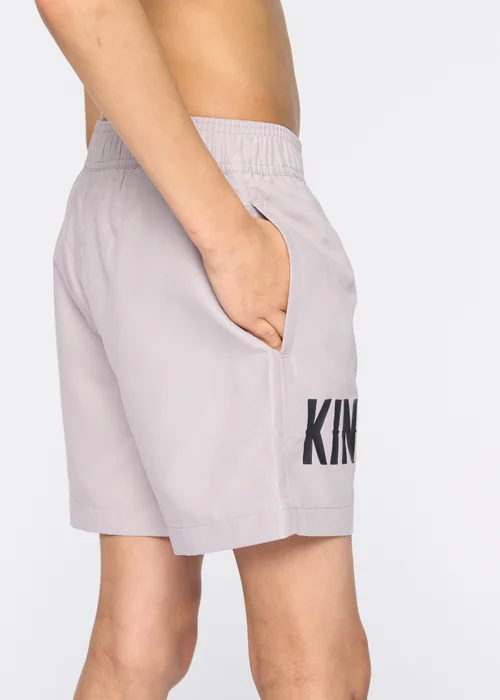 Kings Will Dream Ash Grey Tagged Swim Shorts (7-14 yrs) - Age 7-8 Years Image 3
