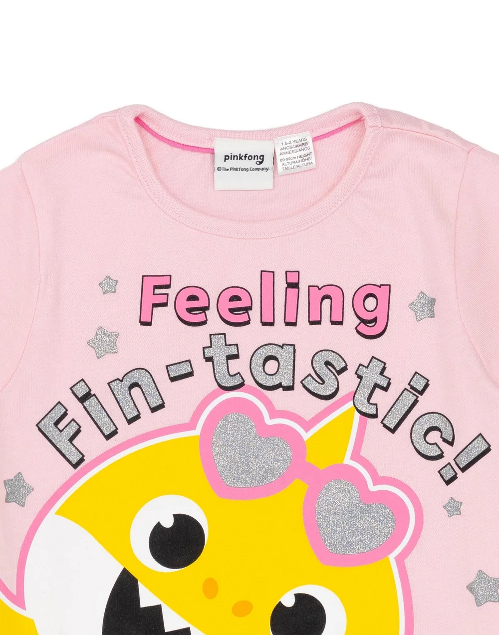 Vanilla Underground Baby Shark Kids Pink Shortie Pyjamas (12 Months-5 Years) - Age 3-4 Years Image 3