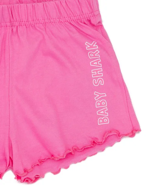 Vanilla Underground Baby Shark Kids Pink Shortie Pyjamas (12 Months-5 Years) - Age 3-4 Years Image 5