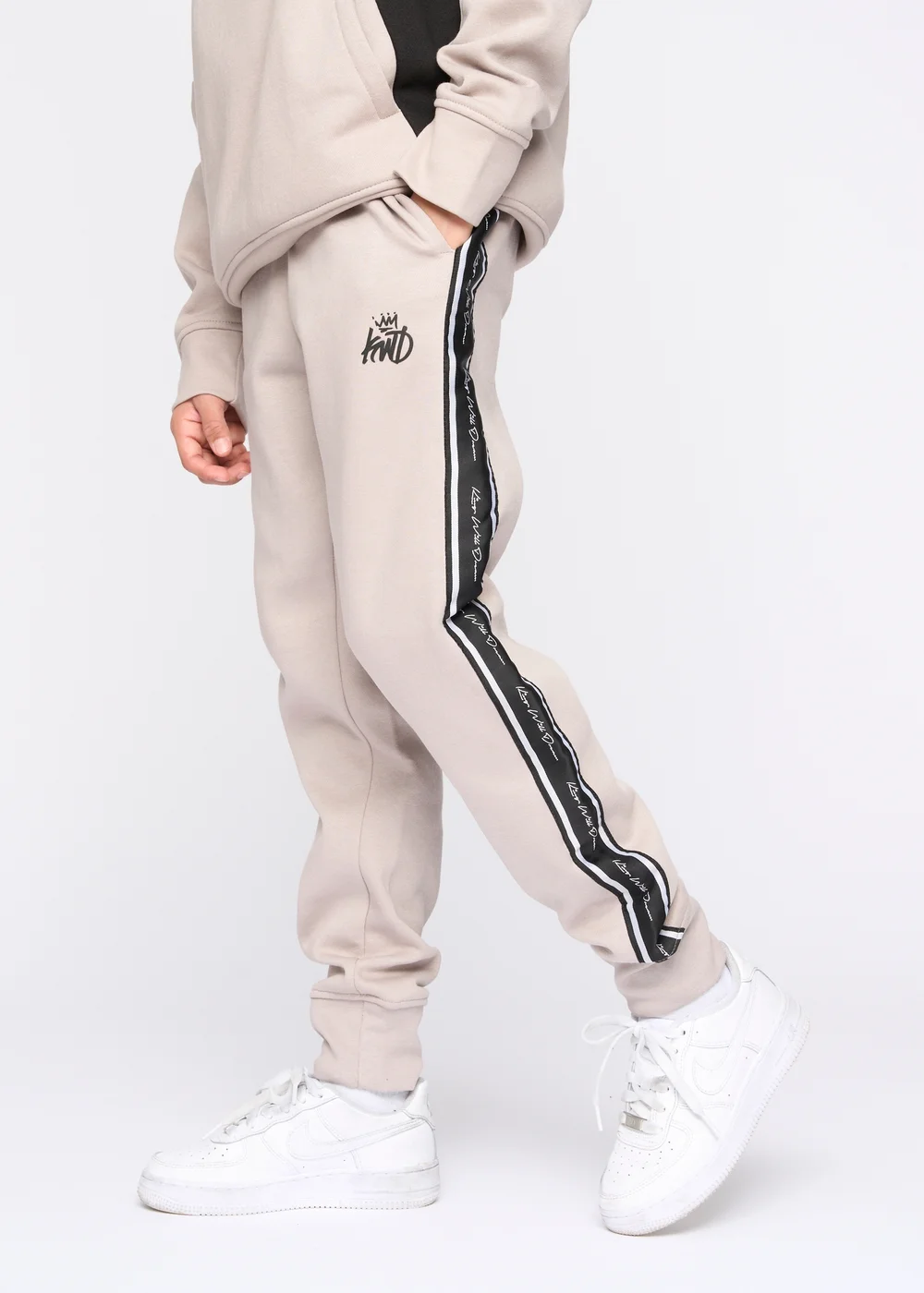 Kings Will Dream Ash Grey Techy Taped Tracksuit (7-14 yrs) - Age 7-8 Years Image 3