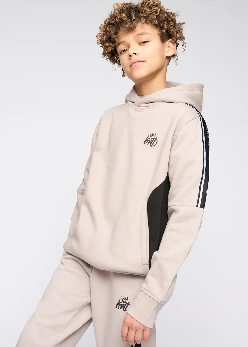 Kings Will Dream Ash Grey Techy Taped Tracksuit (7-14 yrs) - Age 7-8 Years Image 2