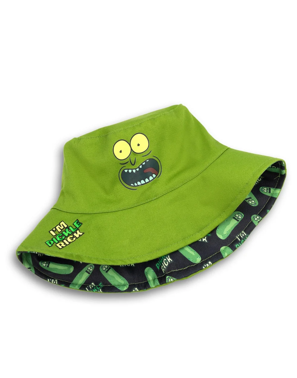 Vanilla Underground Rick And Morty Green Reversible Pickle Rick Bucket Hat - One Size Image 1
