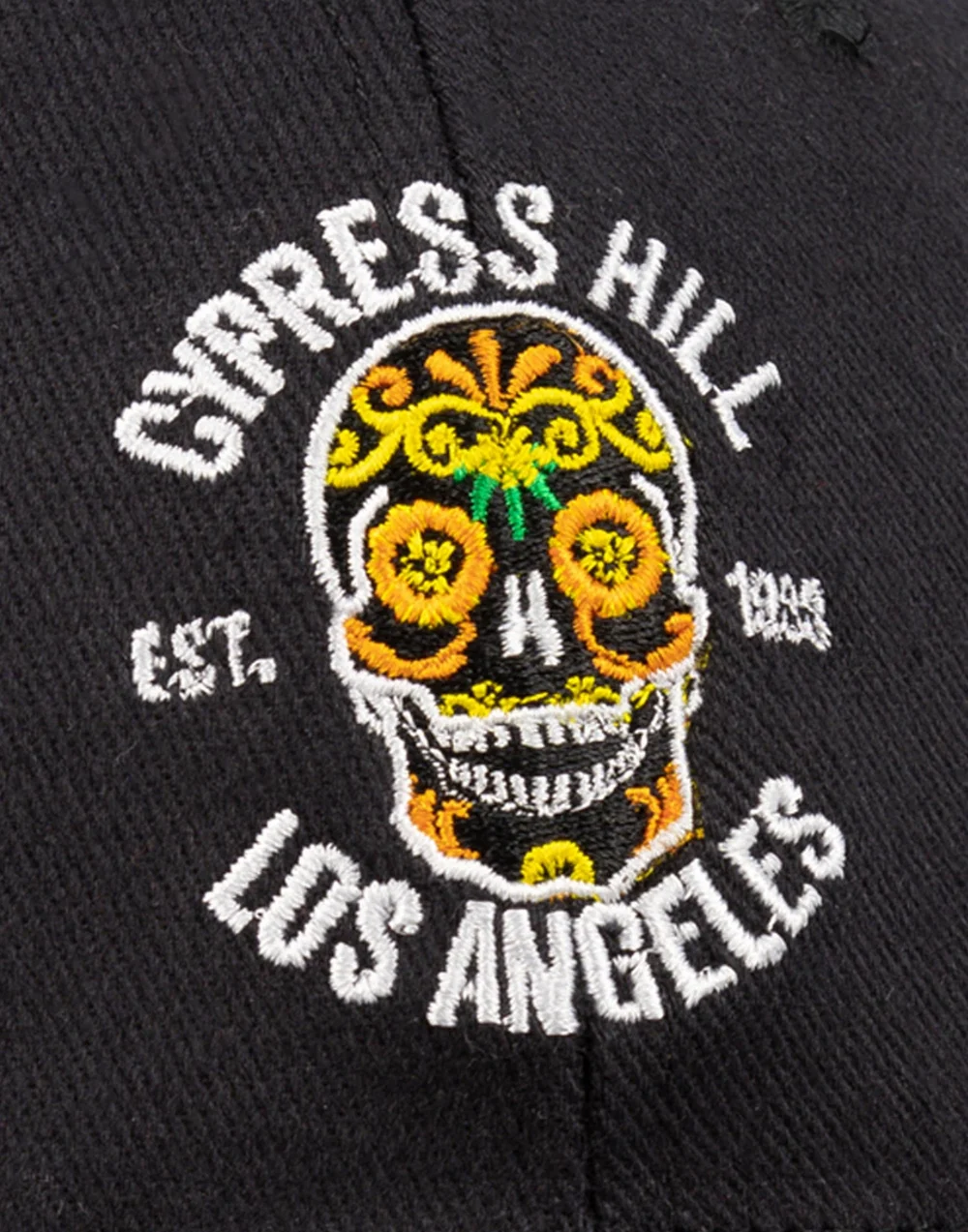Vanilla Underground Cypress Hill Black Band Logo Adjustable Curved Peak Baseball Cap - One Size Image 3