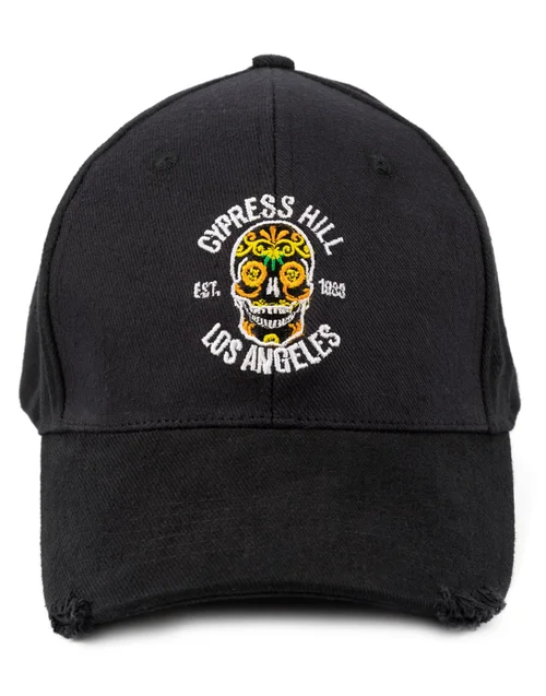 Vanilla Underground Cypress Hill Black Band Logo Adjustable Curved Peak Baseball Cap - One Size Image 4
